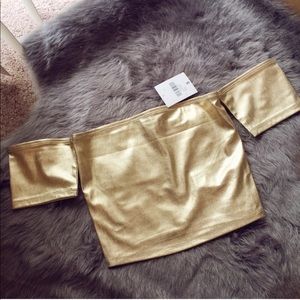Forever 21 Gold croptop